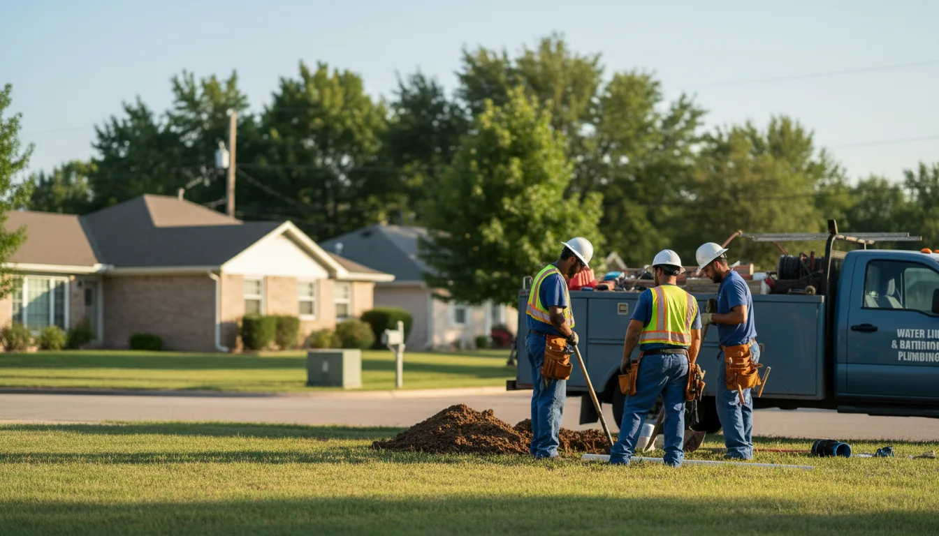 Residential water line and bathroom plumbing service in Saunderstown, RI